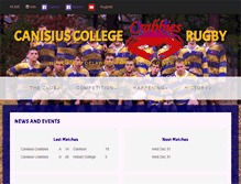 Tablet Screenshot of canisiusrugby.org